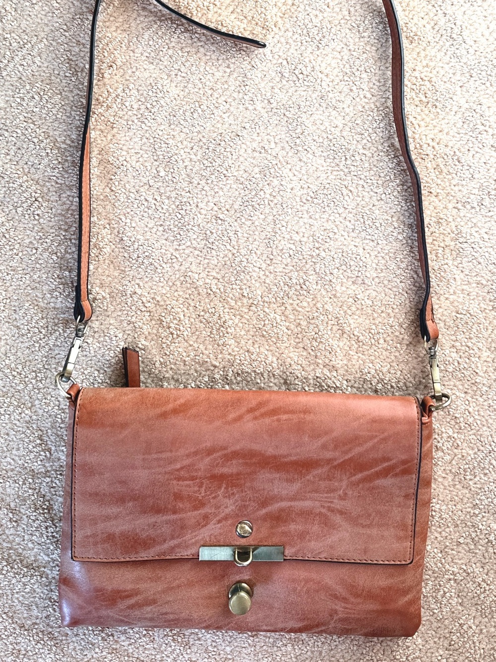 Women’s  Leather Crossbody Bag in Brown